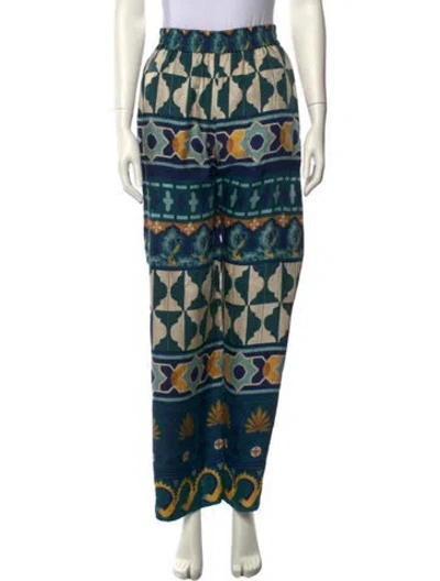 Pre-owned La Doublej Silk Wide Leg Pants In Blue