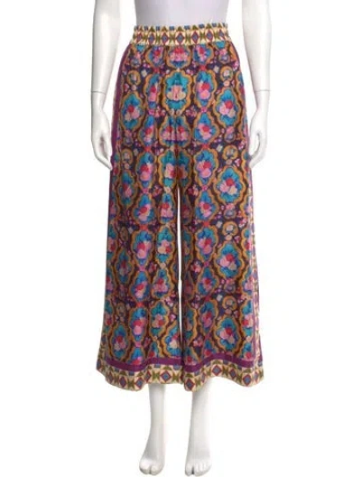 Pre-owned La Doublej Silk Wide Leg Pants In Blue