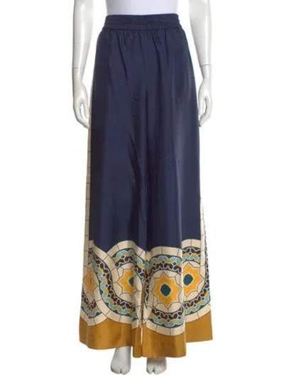 Pre-owned La Doublej Silk Wide Leg Pants In Blue