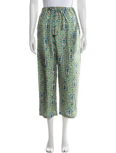 Pre-owned La Doublej Silk Wide Leg Pants In Blue