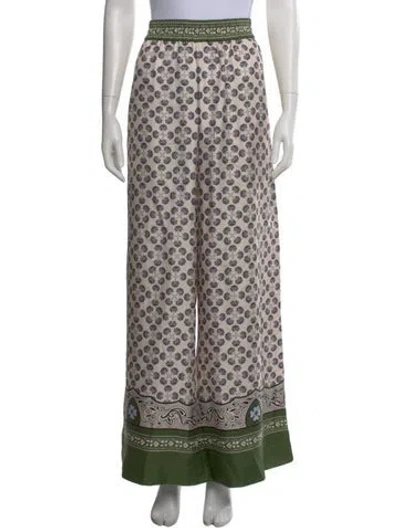 Pre-owned La Doublej Silk Wide Leg Pants In Multi
