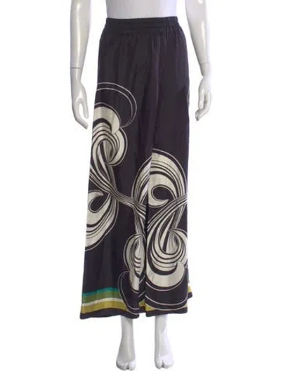 Pre-owned La Doublej Silk Wide Leg Pants In Multi