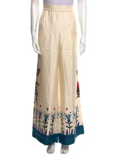 Pre-owned La Doublej Silk Wide Leg Pants In Neutral