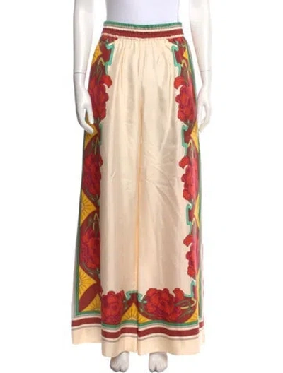 Pre-owned La Doublej Silk Wide Leg Pants In Neutral