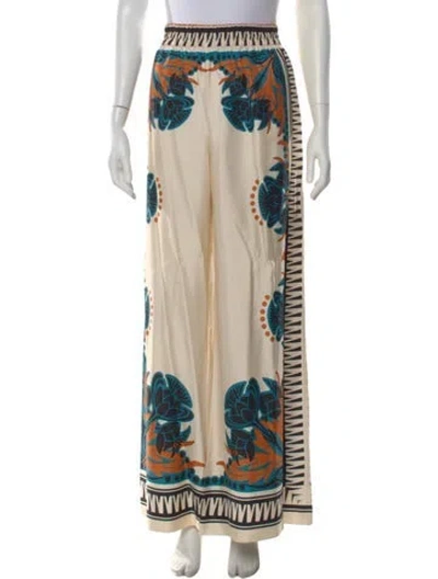 Pre-owned La Doublej Silk Wide Leg Pants In Neutral