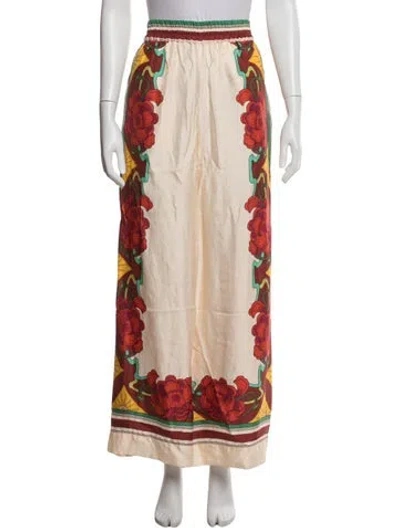 Pre-owned La Doublej Silk Wide Leg Pants In Neutral