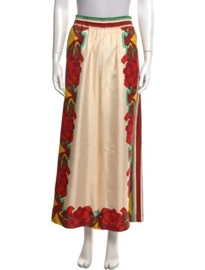 Pre-owned La Doublej Silk Wide Leg Pants In Neutral