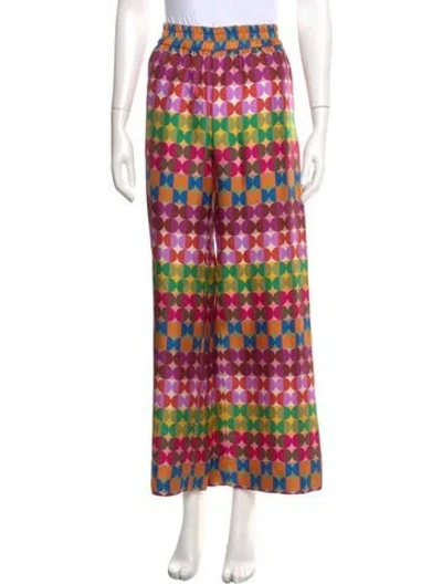 Pre-owned La Doublej Silk Wide Leg Pants In Pink