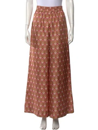Pre-owned La Doublej Silk Wide Leg Pants In Pink