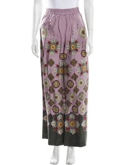 Pre-owned La Doublej Silk Wide Leg Pants In Purple