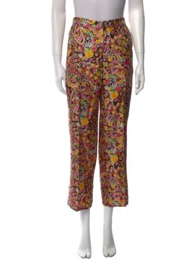 Pre-owned La Doublej Silk Wide Leg Pants In Yellow