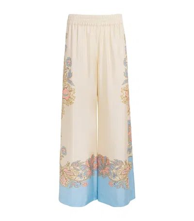 La Doublej Silk Wide-leg Palazzo Trousers