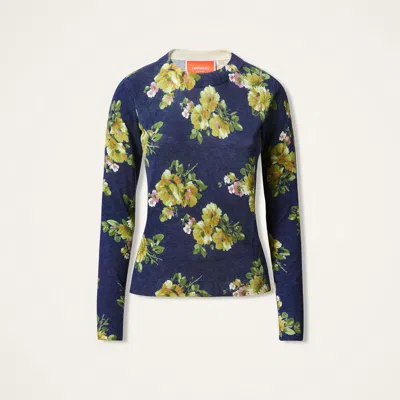 La Doublej Silky Crew Neck In Blue