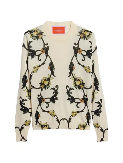 La Doublej Silky Crew-neck Sweater In White