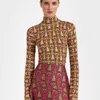 La Doublej Silky Turtleneck In Herald Fuchsia