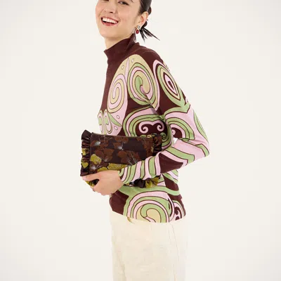 La Doublej Silky Turtleneck In Multi