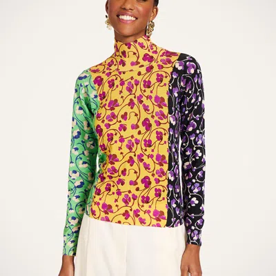 La Doublej Silky Turtleneck In Multi