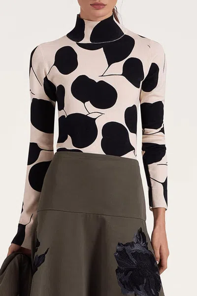 La Doublej Silky Turtleneck Top In Lunaria Light Pink In Multi