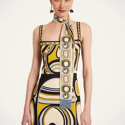 La Doublej Skinny Scarf In Multi