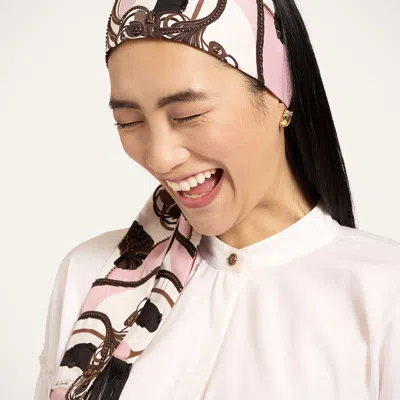 La Doublej Skinny Scarf In Multi