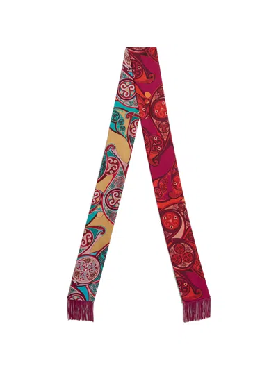 La Doublej Skinny Scarf In Red