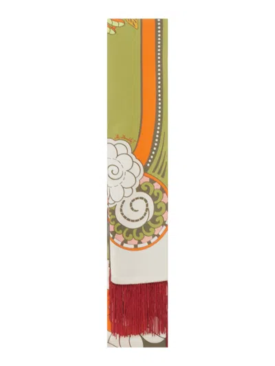La Doublej Skinny Silk Scarf In Orange