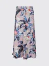 La Doublej La Double J Multicolor Floral Silk Midi Skirt In Multi