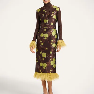 La Doublej Sleek Dress In Devon Brown