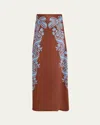 La Doublej Sleek Satin Maxi Skirt In Dark Brown
