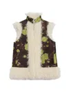 La Doublej Sleeveless Folk Jacket In 브라운