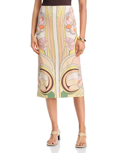 La Doublej Slim Pencil Skirt In Multi