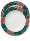 La Doublej Slinky Soup Plates (set Of Two) In Green