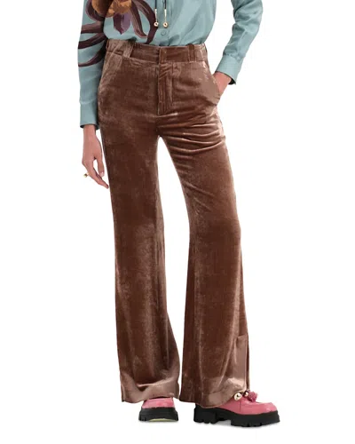 La Doublej Slit Pants In Brown