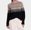 La Doublej Slope Fair Isle Sweater In Black In Black
