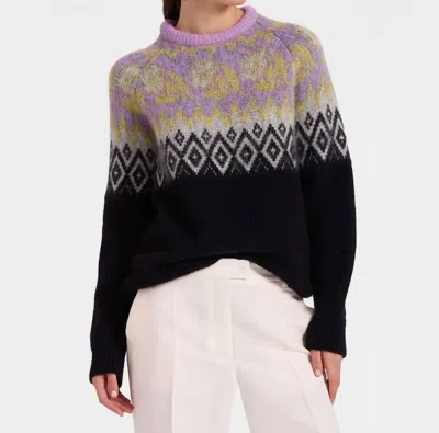 La Doublej Slope Fair Isle Sweater In Black