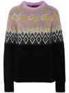 La Doublej Slope Fair Isle Sweater In Black In Black