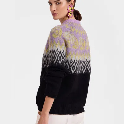 La Doublej Slope Sweater In Black & Lilac