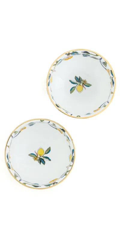 La Doublej Snack Bowl Set Of 2 Borboni White (fiesole)