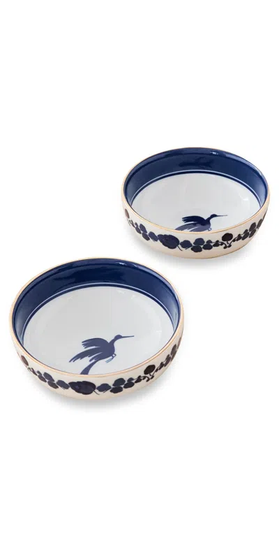 La Doublej Snack Bowl Set Of 2 Wildbird Blu