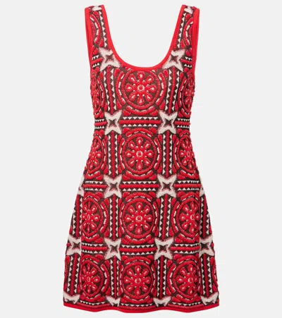 La Doublej Sole Star Cotton-blend Jacquard Minidress