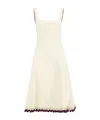 La Doublej Sophia Embroidered Flared Dress In White