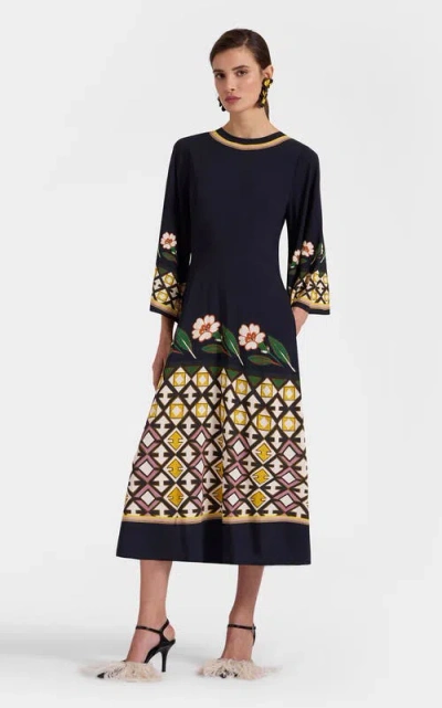 LA DOUBLEJ LA DOUBLEJ SORELLA DRESS DAZED PLACÉE BLACK