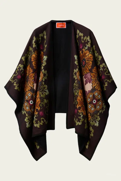 La Doublej Soul Poncho In Bounty Placée Burgundy