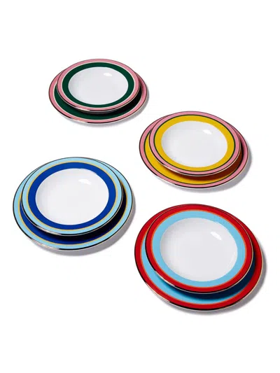 La Doublej Soup And Dinner Plates Set Of 8 In Multi