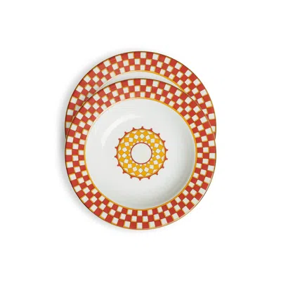 La Doublej Soup Plates Set Of 2 In Apollo Brick