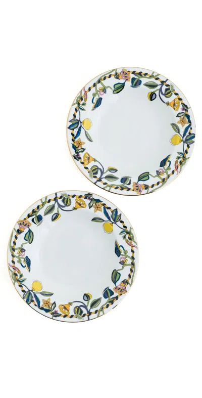 La Doublej Soup Plates Set Of 2 Borboni White (fiesole)