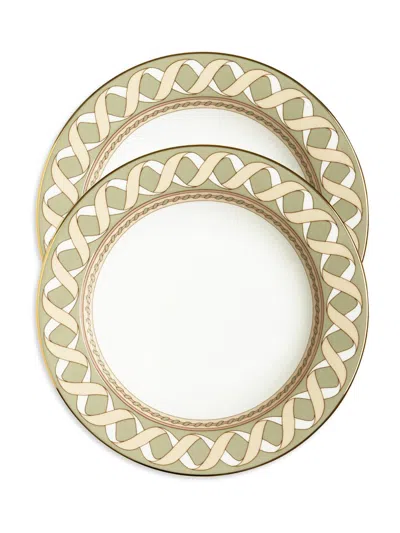 La Doublej Soup Plates Set Of 2 In Green