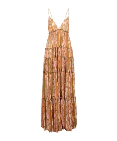 La Doublej Spaghetti-strap Dress In Brown