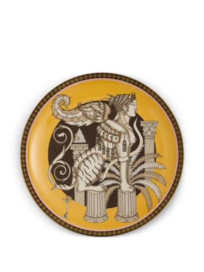 La Doublej Sphynx Decorative Plate In Yellow