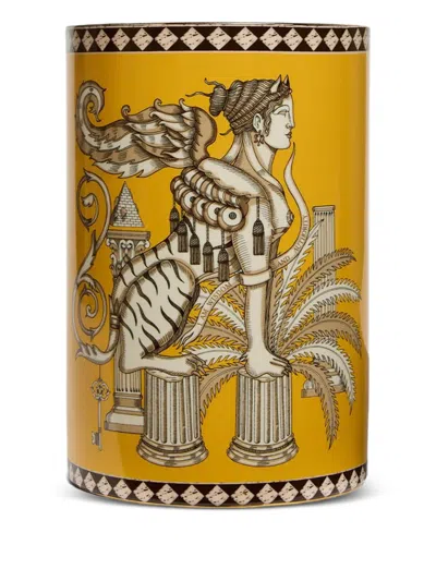 La Doublej Sphynx Pillar Vase In Yellow